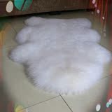 白色长毛澳洲整张大羊皮型纯羊毛地毯卧室客厅地毯飘窗沙发垫包邮