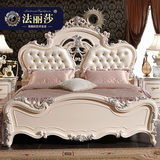 法丽莎G2欧式床白色实木床1.8米公主双人床储物橡木床法式床QC
