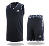 正品阿迪达斯篮球服套装 速干篮球衣 运动服男组队训练服定制印号