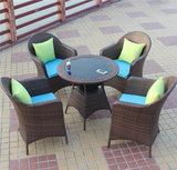 藤椅子简约现代三五件套别墅阳台户外咖啡厅酒吧休闲桌椅组合特价