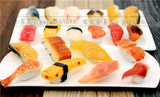 仿真寿司食物模型三文鱼日本料理店面橱窗装饰品幼儿园过家家玩具
