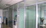 钢化玻璃百叶窗57 80款直销南京办公家具屏风高隔断隔间墙单双玻