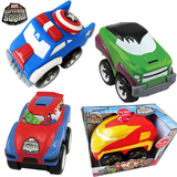Marvel Super Hero Squad正版软胶车搪胶玩具车会发声闪光
