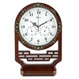 客厅静音座钟中式实木时钟欧式创意复古钟表时尚老式台式仿古桌钟