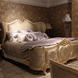 美式家具实木欧式婚床公主床1.8米床法式雕花床卧室家具时尚大床