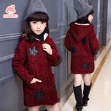 童装女童2015秋冬装新款呢子大衣韩版中大儿童冬装中长款毛呢外套