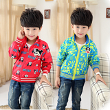 童装男童春秋款外套3-4-5-6-7-8岁儿童韩版卡通上衣男孩开衫衣服