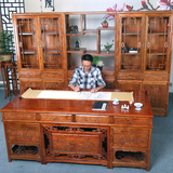 仿古实木 办公桌 中式家具 2米大班桌 写字台 老板桌 大班台 书桌