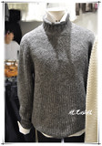 正品韩国东大门代购男装冬装新款韩版修身超质感半高领针织毛衣潮