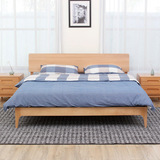 爱木思林 日式简约实木床 婚床大床1.8米1.5米双人床榉木卧室家具