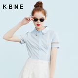 KBNE2016夏装新款时尚潮流韩版修身显瘦短袖衬衫上衣女