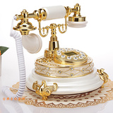 新款大客厅高档座机浮雕工艺电话机欧式仿古电话机复古创意白色