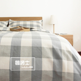 【特价】鲁居士 老粗布床单 包邮 纯棉条纹 床品 文艺 学生1.51.8