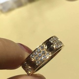 Cartier卡地亚18k玫瑰金love螺丝系列满天星男女明星同款对戒指环