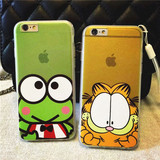 苹果6s手机壳青蛙加菲猫iphone6 plus手机壳苹果5s卡通防摔保护套
