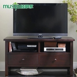 北欧宜家简约实用电视柜定制 全实木卧室电视柜定做 美式家具订制