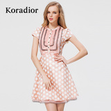 Koradior/珂莱蒂尔正品夏季韩版波点修身显瘦甜美气质时尚连衣裙