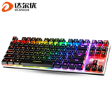轴黑轴游戏背光87 108键电竞键盘包邮 达尔优机械键盘RGB轴合金青