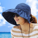 帽子女夏季韩版防晒遮阳帽可折叠户外防紫外线大沿沙滩太阳帽夏天