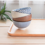 唯Nature 日式和风陶瓷餐具釉下彩手绘米饭碗 酱料碗小汤碗