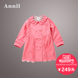 商场同款 安奈儿童装女童外套春装中大童纯色风衣薄款AG515411