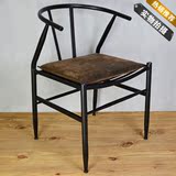 铁艺餐椅坐垫个性Y椅复古做旧电脑椅休闲椅靠背金属餐厅椅子
