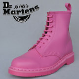 正品代购dr.martens马丁靴女1460经典款粉色硬皮欧美英伦春秋短靴