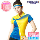 韩国正品代购 2015新款 佩极酷 羽毛球服 女款 短袖T恤 ST-2378
