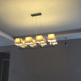 长方形个性时尚创意简欧后现代简约LED水晶小客厅餐厅卧室吊灯具