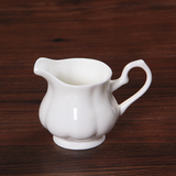 创意骨瓷纯白奶罐创意奶缸复古英式咖啡加奶杯子陶瓷牛奶杯咖啡具