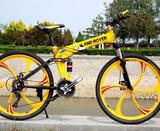 折叠自行车20寸超轻铝合金变速折叠车男女式一体轮自行车