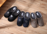 半岛  出德国  秋冬季居家室内地板拖鞋 半包跟男式毛绒拖鞋