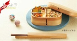 包邮日式木色饭盒餐盒便当盒寿司盒分格木盒 手工制作原木餐具