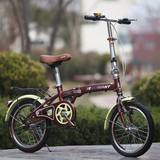 正品儿童折叠自行车学生车成人可骑男女单车16寸耐驰捷安特便携车