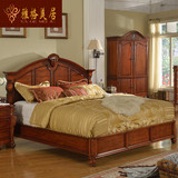 欧式仿古实木雕刻豪华床 美式品牌公主双人床 高档卧室加大婚床