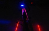 圆形激光尾灯山地自行车激光尾灯 安全警示灯 骑行装备配件