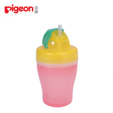 【贝亲官方旗舰店】pigeon双层保温吸管杯 儿童水杯(黄绿) DA33