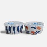 日式微波炉保温饭盒保鲜盒骨瓷陶瓷保鲜碗便当盒密封盒带盖儿童碗