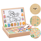 磁性拼拼乐多功能学习盒男女童双面画板儿童益智积木玩具3-5-7岁
