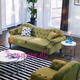 美式客厅沙发1+2+3组合沙发小户型布艺沙发简约现代拉扣转角沙发