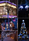 圣诞节商场街景场景灯饰装饰布置解决方案设计效果展示图设计素材