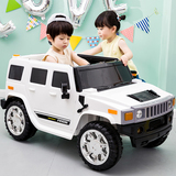 悍马儿童电动车四轮汽车遥控车可坐宝宝小孩玩具车拉杆车摇摆童车