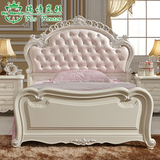 欧式儿童床 女孩1.2米环保公主床雕花男孩王子床实木床单人床粉色