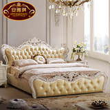 安雅琪 欧式床 法式全实木雕花1.8米双人床 公主婚床别墅卧室家具