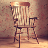 美式乡村家具 实木餐椅 橡木扶手椅子 北欧书椅 时尚休闲定制