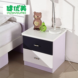 中式床头柜简约现代床头柜时尚边角柜特价床边柜子卧室组装储物柜