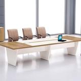 办公家具大型会议长桌2.4米条形加厚桌定做会议桌椅组合简约现代