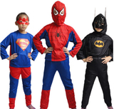 万圣节男女服装成人超人服装 蝙蝠侠服装圣诞节 巫婆 蜘蛛侠衣服
