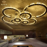 客厅灯LED吸顶灯 圆形水晶创意个性大气餐厅卧室环形酒店大厅灯