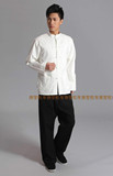 特价 中国风纯棉老粗布男士唐装 男 长袖长衫中式男装打底居士服